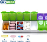 ezy dose AM and PM Dual Compartment Pill Organizer and Medication Planner - Assorted Colors-025715677057-LR-309975-4-LR eShop
