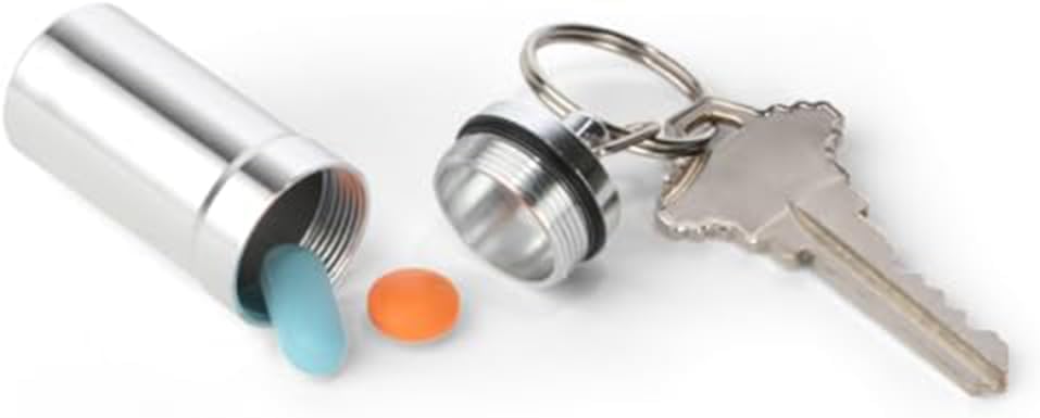 ezy dose Deluxe Metal Pill Fob Key Chain - Assorted Colors-025715681306-LR-303574-4-LR eShop