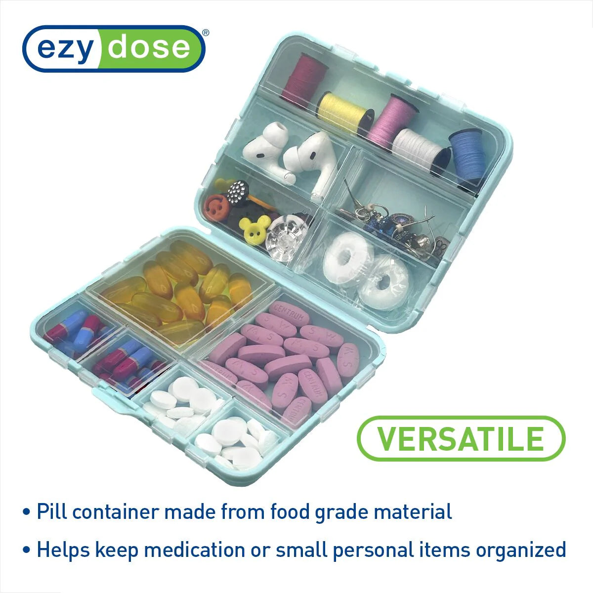 Ezy Dose Foldable Travel Pill Organizer, Assorted-025715016979-LR-359265-7-LR eShop