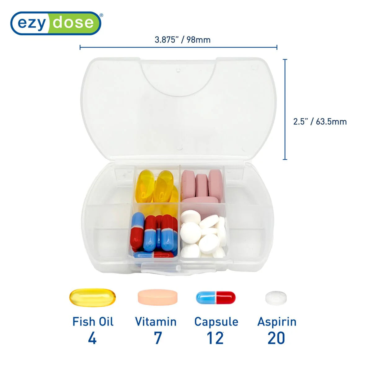 ezy dose Hard Sided Pocket Pharmacy Pill Case - Black-025715015514-LR-355365-6-LR eShop