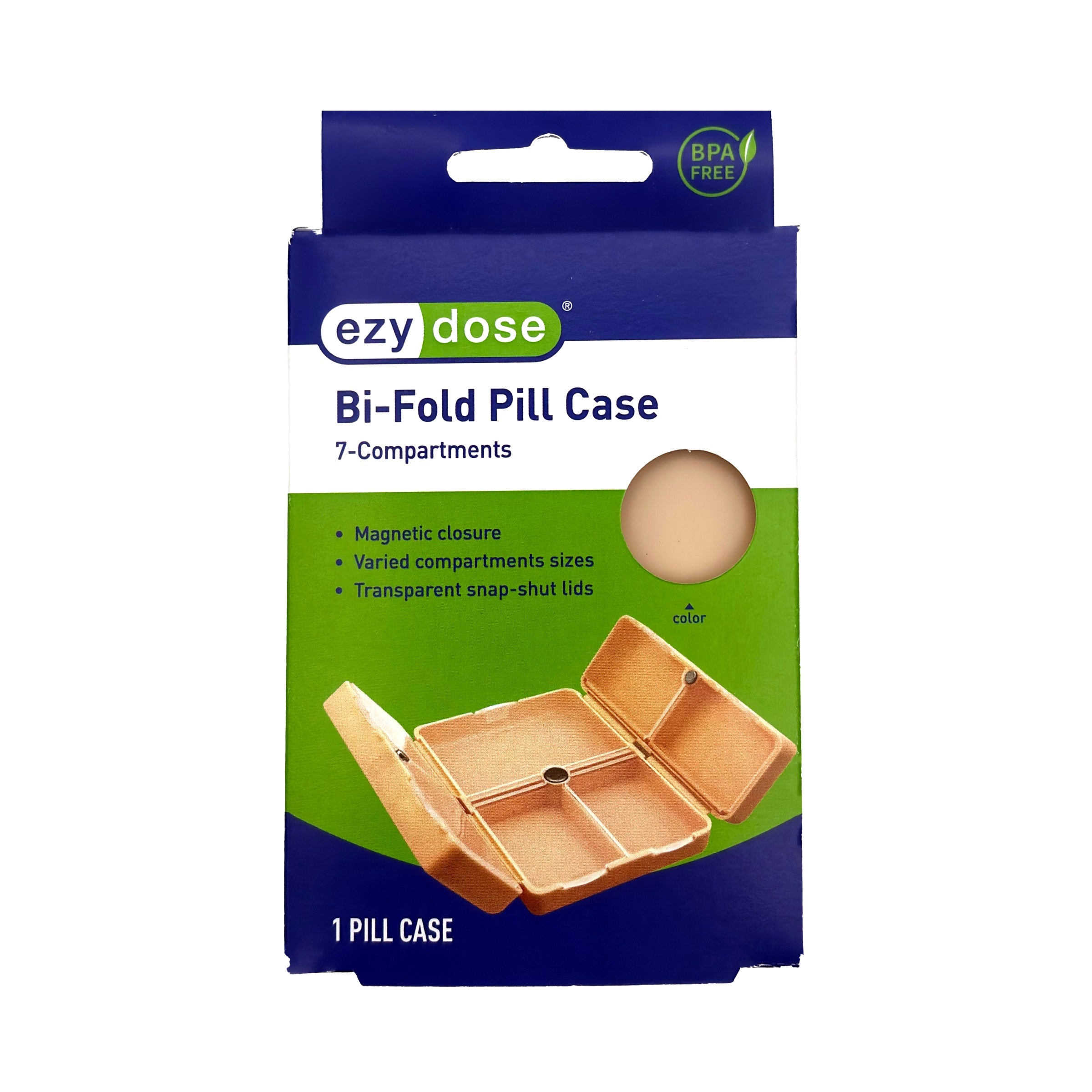 Ezy Dose Magnetic Bi-Fold Pill Organizer, Assorted – L&R eShop