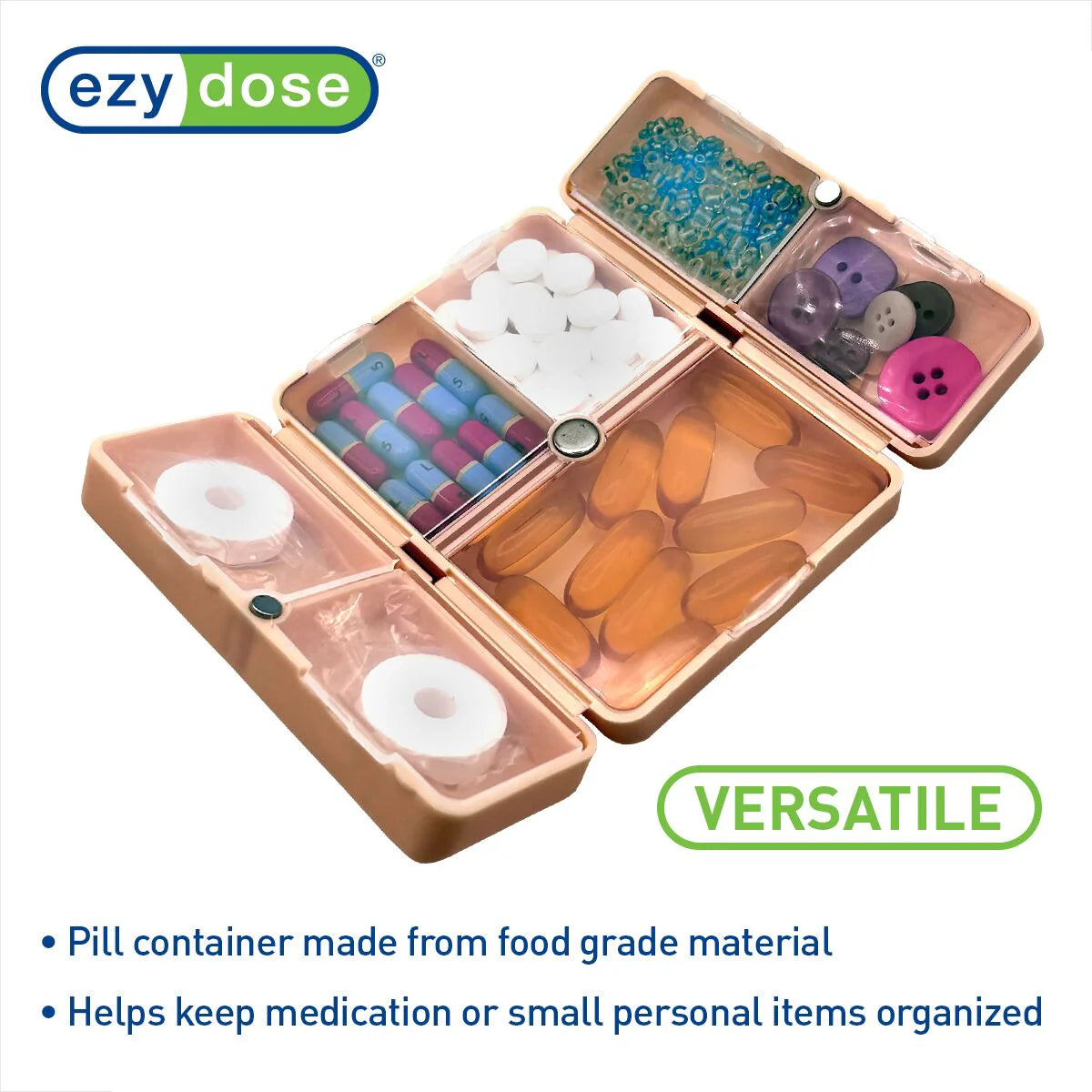 Ezy Dose Magnetic Bi-Fold Pill Organizer, Assorted-025715016818-LR-359263-7-LR eShop