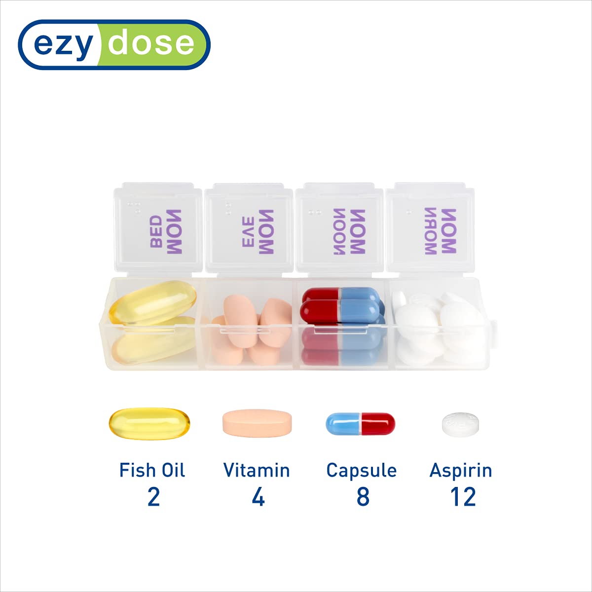 ezy dose Medtime Planner Large Pill Weekly Organizer - Assorted Colors-025715671338-LR-303591-4-LR eShop