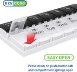 ezy dose Push Button 7-Day AM and PM Pill Case - Black and White-025715013190-LR-346437-4-LR eShop