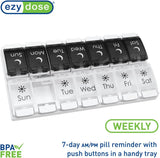 ezy dose Push Button 7-Day AM and PM Pill Case - Black and White-025715013190-LR-346437-5-LR eShop