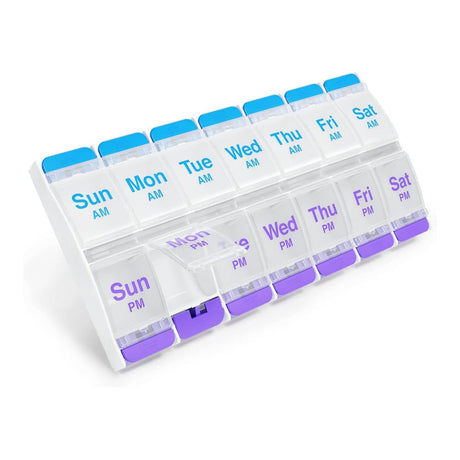 ezy dose Push Button 7-Day AM and PM Pill Case - Clear-025715675855-LR-254188-2-LR eShop
