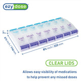 ezy dose Push Button 7-Day AM and PM Pill Case - Clear-025715675855-LR-254188-3-LR eShop