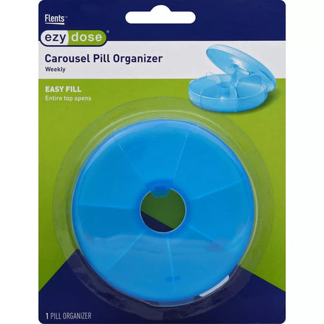 ezy dose Round Pill Organizer Compact Daily Medication Storage Case - Assorted Colors-025715677026-LR-309973-1-LR eShop