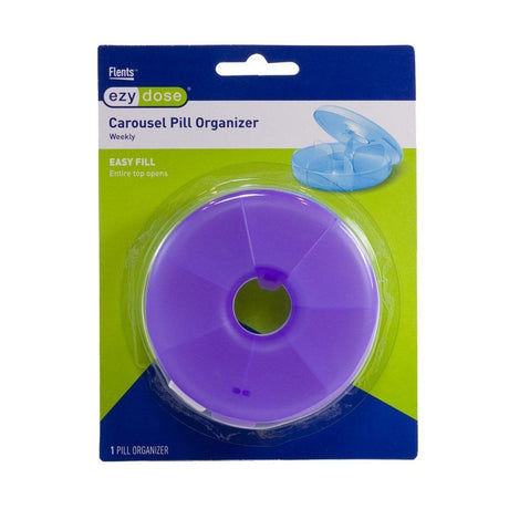 ezy dose Round Pill Organizer Compact Daily Medication Storage Case - Assorted Colors-025715677026-LR-309973-2-LR eShop