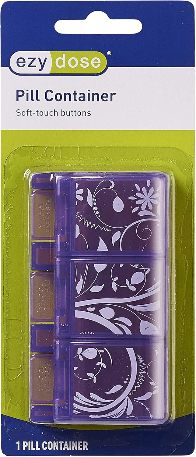 ezy dose Soft Touch 3 Compartment Pill Case - Assorted Colors-025715671611-LR-307569-1-LR eShop