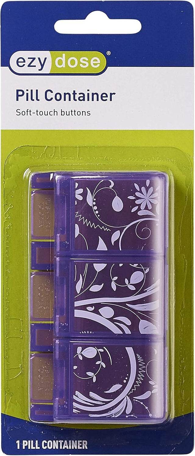 ezy dose Soft Touch 3 Compartment Pill Case - Assorted Colors-025715671611-LR-307569-1-LR eShop