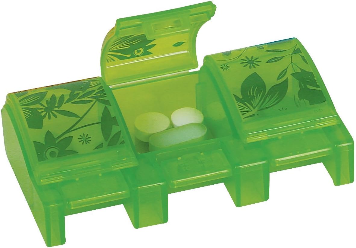 ezy dose Soft Touch 3 Compartment Pill Case - Assorted Colors-025715671611-LR-307569-2-LR eShop