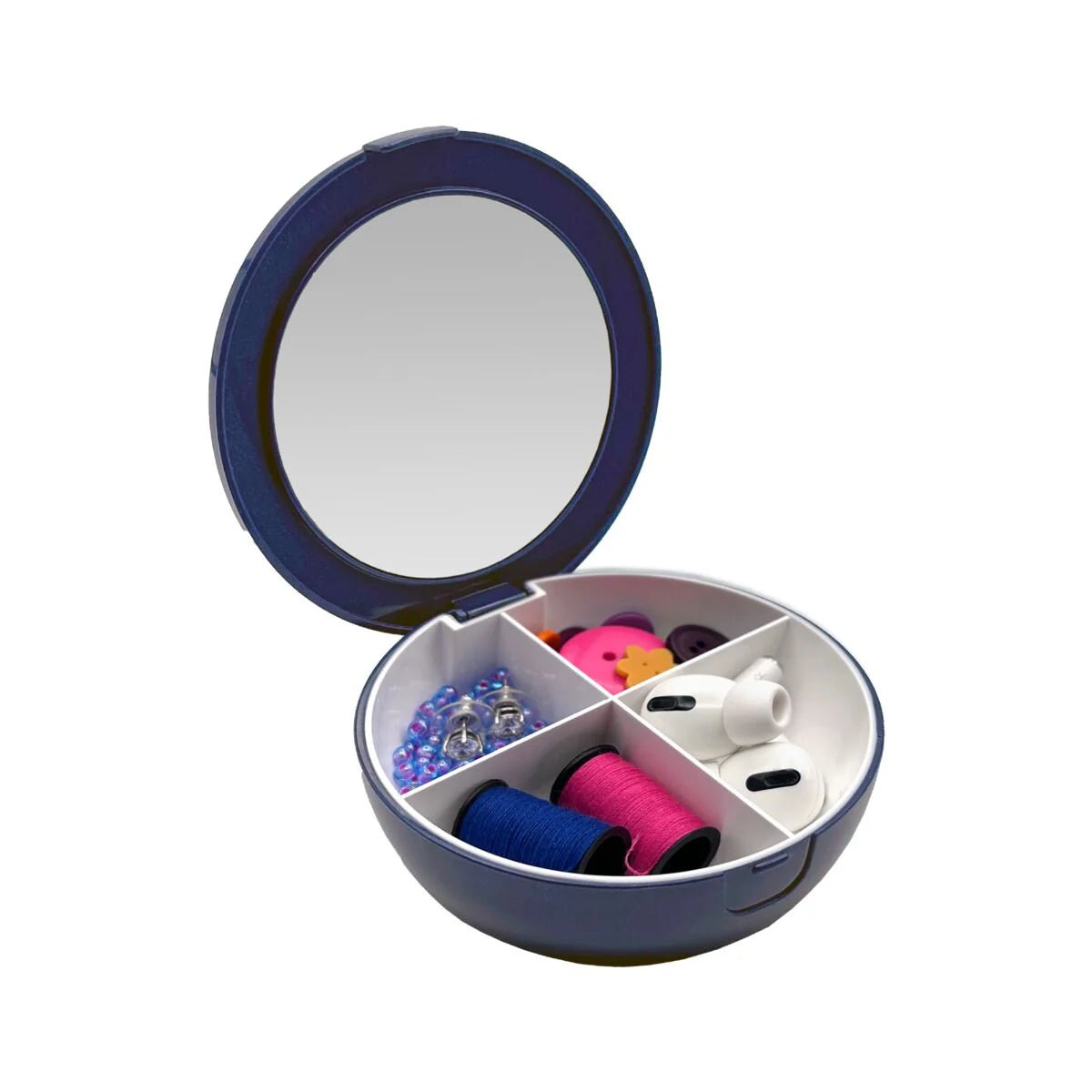 Ezy Dose Travel Pill Organizer with Mirror, Assorted-025715016825-LR-359264-2-LR eShop