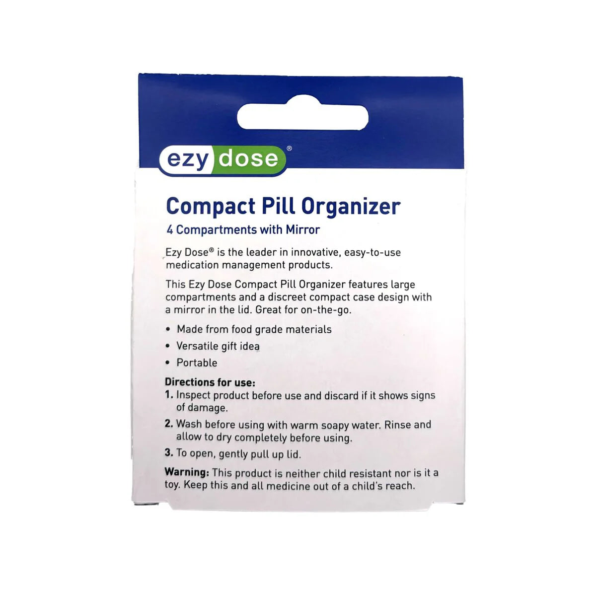 Ezy Dose Travel Pill Organizer with Mirror, Assorted-025715016825-LR-359264-8-LR eShop