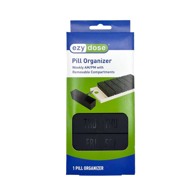 ezy dose Weekly AM/PM Matte Embossed Pill Organizer - Assorted-025715016160-LR-363561-1-LR eShop