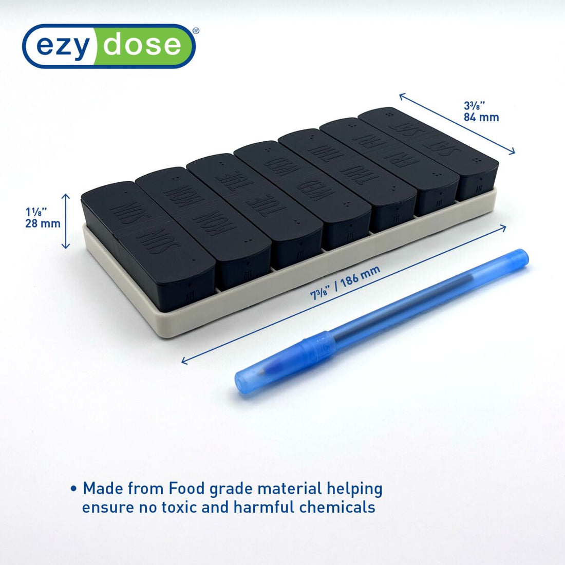 ezy dose Weekly AM/PM Matte Embossed Pill Organizer - Assorted-025715016160-LR-363561-3-LR eShop