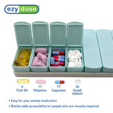 ezy dose Weekly AM/PM Matte Embossed Pill Organizer - Assorted-025715016160-LR-363561-4-LR eShop