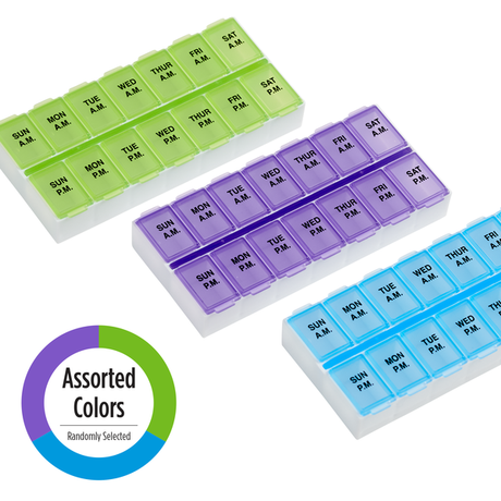 ezy dose Weekly AM/PM Pill Organizer - Assorted-025715673752-LR-254178-2-LR eShop