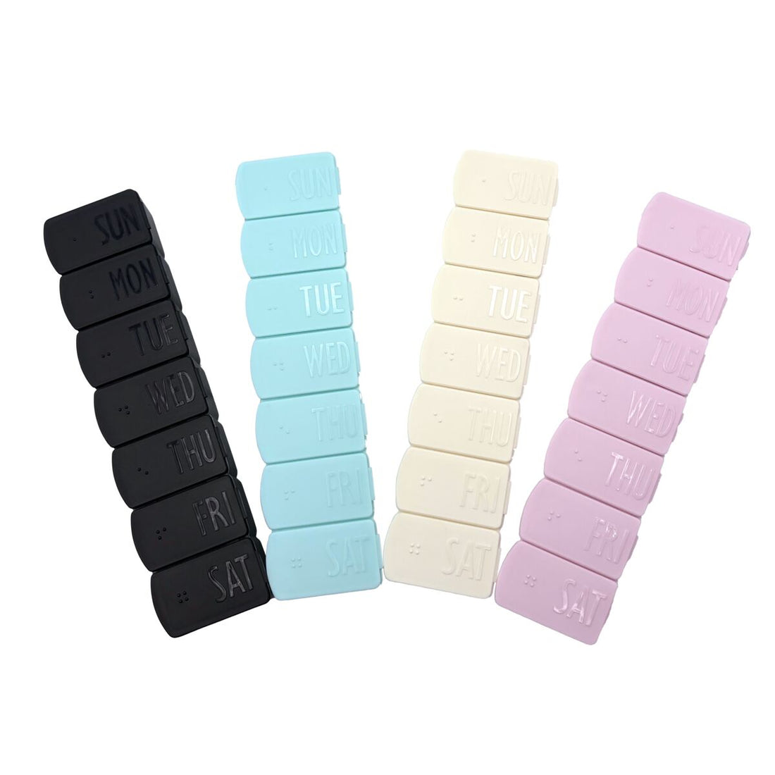 ezy dose Weekly Matte Embossed Pill Organizer - Assorted-025715016153-LR-363560-2-LR eShop