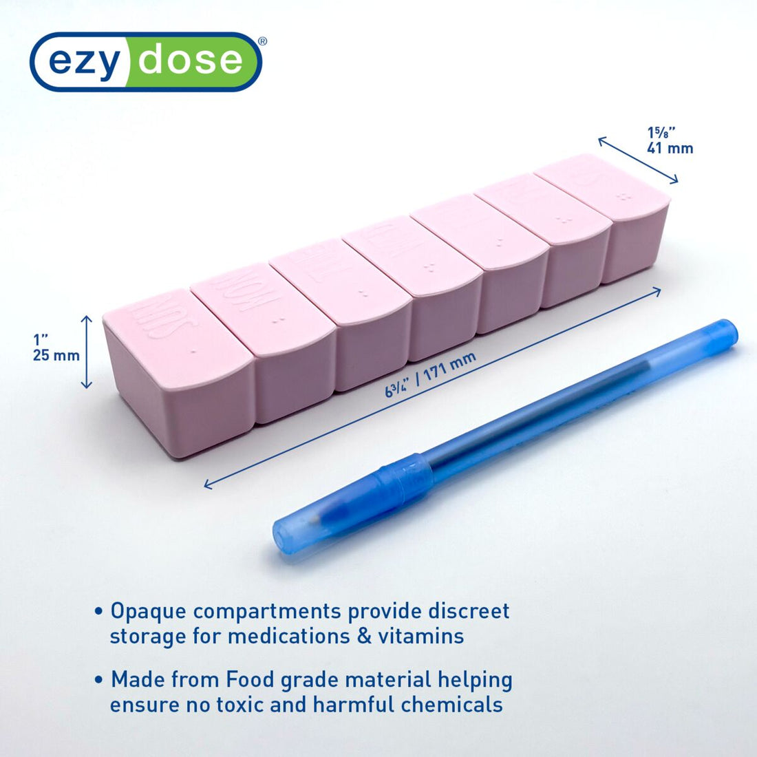 ezy dose Weekly Matte Embossed Pill Organizer - Assorted-025715016153-LR-363560-4-LR eShop