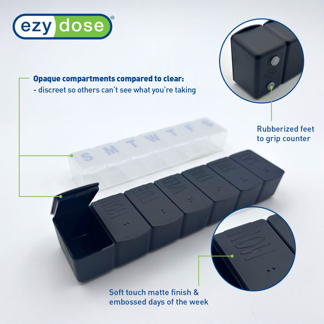 ezy dose Weekly Matte Embossed Pill Organizer - Assorted-025715016153-LR-363560-5-LR eShop