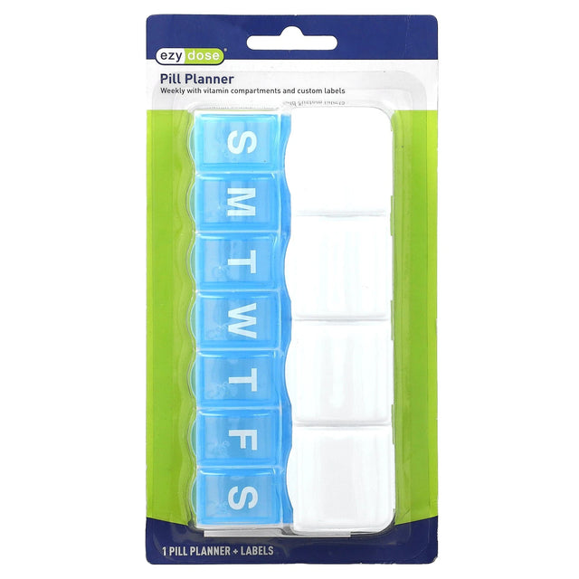 ezy dose Weekly Pill Planner with Vitamin Compartments and Labels - Assorted Colors-025715676944-LR-307574-1-LR eShop