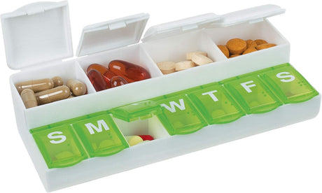 ezy dose Weekly Pill Planner with Vitamin Compartments and Labels - Assorted Colors-025715676944-LR-307574-2-LR eShop