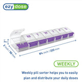 ezy dose XL Pill Planner Extra Large Weekly Medication Organizer - Assorted Colors-025715675718-LR-303564-3-LR eShop