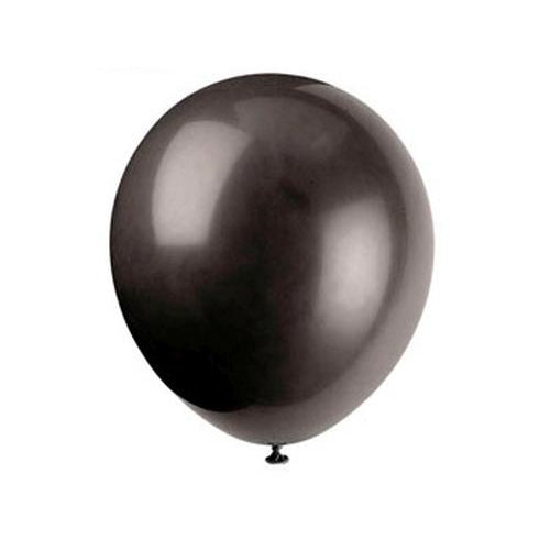 JET BLACK BALLOONS 9IN 20CT