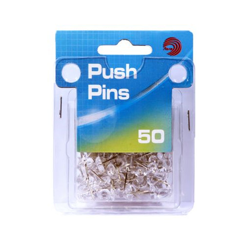 Avantix Clear Push Pins 50 Ct