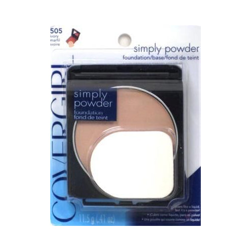 COVERGIRL Clean Simply Powder Foundation Foundation Ivory 505, 0.41 oz (12 g)