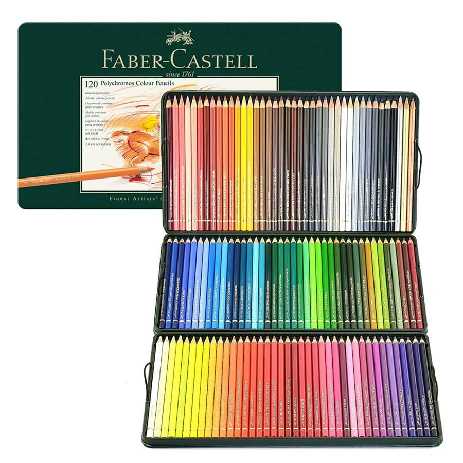 Faber-Castell Polychromos Pencil Tin Box Set, 120 count-4005401100119-LR-351084-3-LR eShop