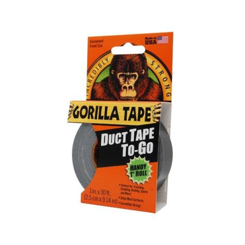 Gorilla Black Tape To-Go Handy Roll  1 in x 10 Yard Roll