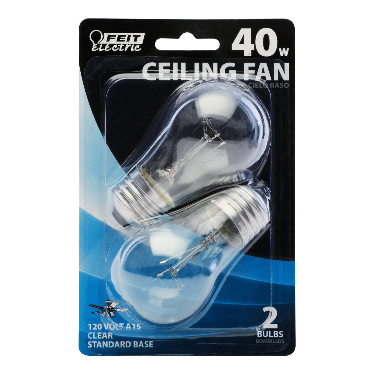 FEIT Electric 40 Watt A15 Dimmable Incandescent Light Bulb - Soft White, 2 count-017801005653-LR-230929-1-LR eShop