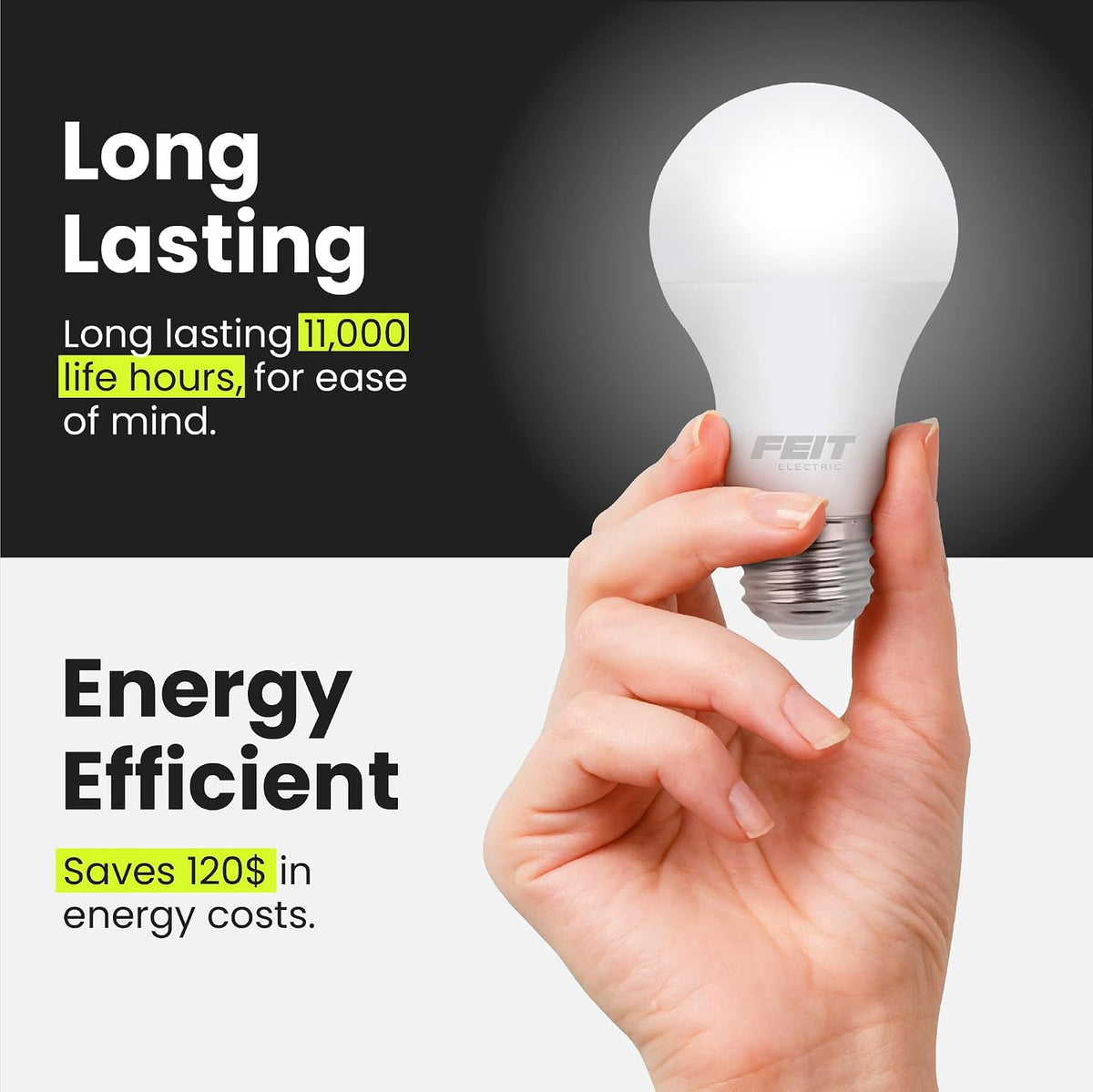 FEIT Electric 60 Watt LED Light Bulbs - Soft White, 4 count-017801143881-LR-306760-5-LR eShop