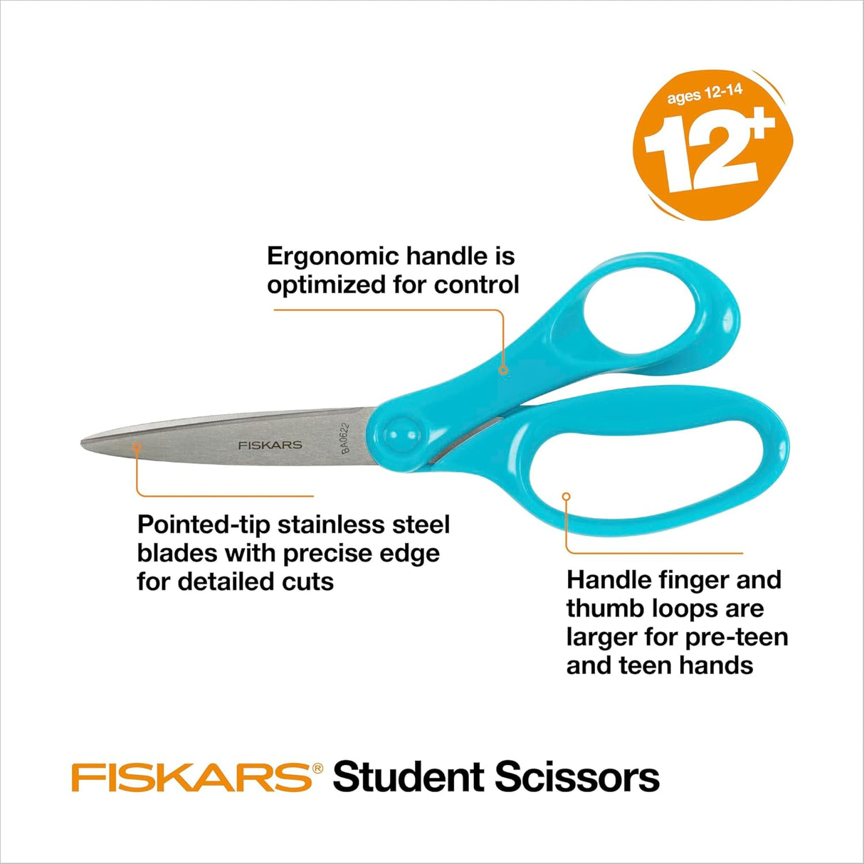 Fiskars Student Scissors, Assorted-020335077423-LR-107986-3-LR eShop