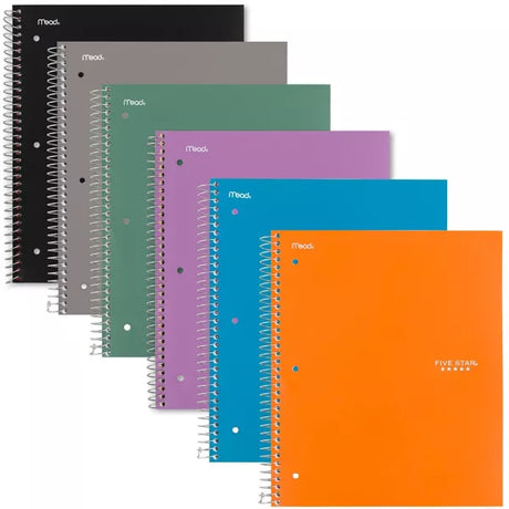 Five Star 1 Subject Graph Ruled Spiral Notebook - Assorted Colors, 8.5" x 11"-043100061908-LR-185418-1-LR eShop