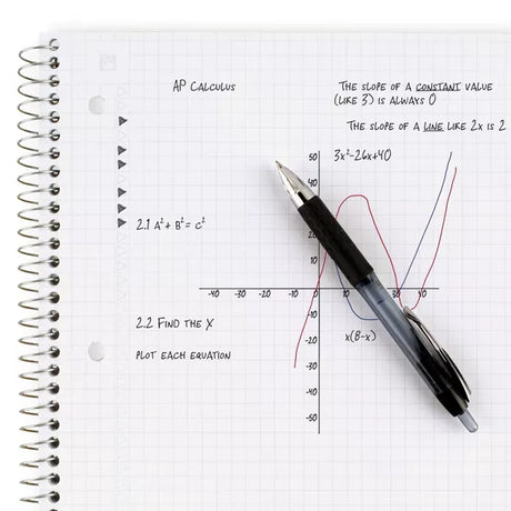 Five Star 1 Subject Graph Ruled Spiral Notebook - Assorted Colors, 8.5" x 11"-043100061908-LR-185418-2-LR eShop