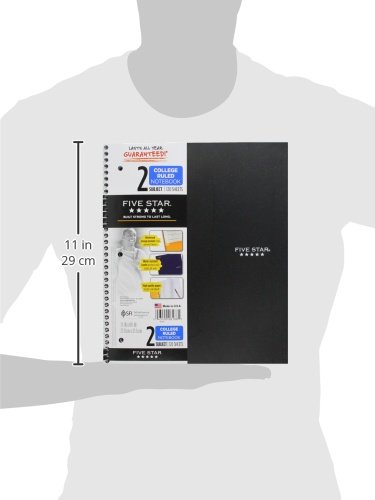 Five Star 2 Subject College Ruled Notebook, Assorted-043100061885-LR-09117-2-LR eShop