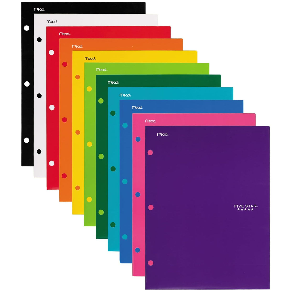 Five Star 4-Pocket Paper Folder, Assorted Colors-043100331063-LR-101224-2-LR eShop