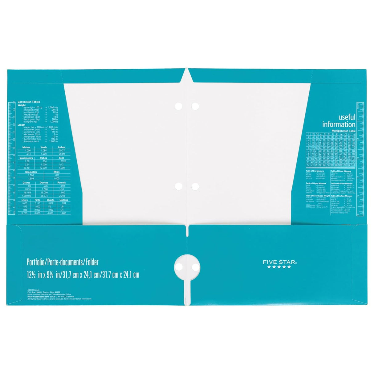Five Star 4-Pocket Paper Folder, Assorted Colors-043100331063-LR-101224-3-LR eShop