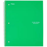 Five Star 5 Subject College Ruled Spiral Notebook - Assorted Colors-043100062080-LR-50690-8-LR eShop