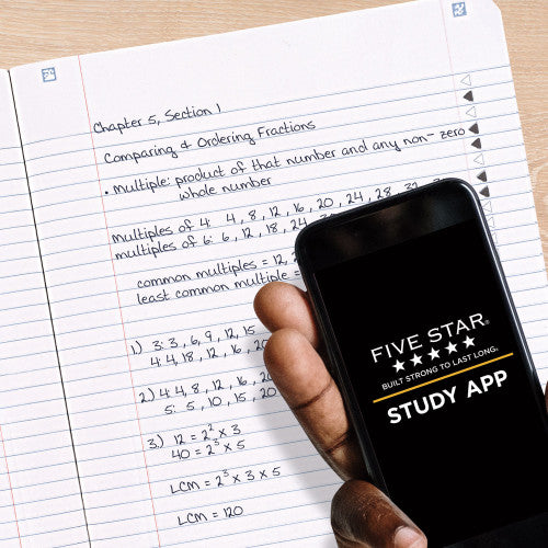 Five Star College Ruled Composition Book - Assorted Colors, 9.75" x 7.5"-071723122348-LR-354813-5-LR eShop