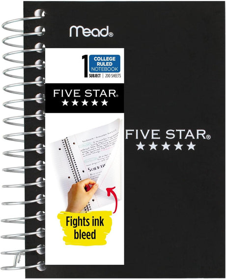 Five Star College Ruled Fat Lil' Spiral Notebook - Assorted Colors, 3.5" x 5.5"-043100453888-LR-108666-1-LR eShop
