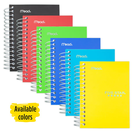 Five Star College Ruled Fat Lil' Spiral Notebook - Assorted Colors, 3.5" x 5.5"-043100453888-LR-108666-2-LR eShop