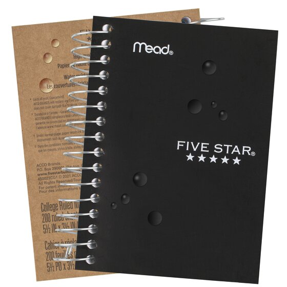 Five Star College Ruled Fat Lil' Spiral Notebook - Assorted Colors, 3.5" x 5.5"-043100453888-LR-108666-4-LR eShop