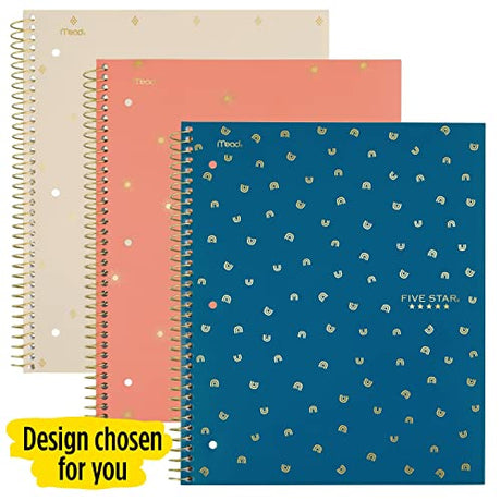 FIVE STAR College Ruled Star Style Spiral Notebook - Assorted Colors & Patterns, 1 Subject-071723096618-LR-349735-2-LR eShop