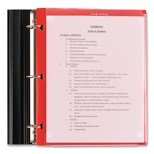 Five Star Customizable Plastic Folder - Assorted Colors-043100334521-LR-325901-8-LR eShop