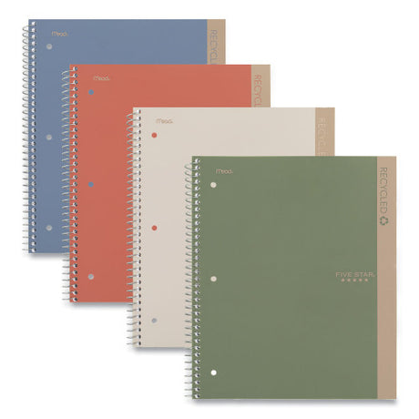 Five Star Recycled Notebook - 9.75" W X 11" L College Ruled Spiral - Assorted-071723078829-LR-346442-2-LR eShop
