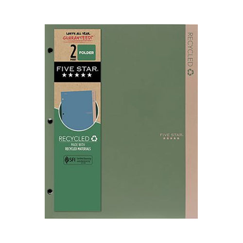 Five Star Recycled Pocket Folder - 2 pack, Assorted-071723079024-LR-346443-1-LR eShop